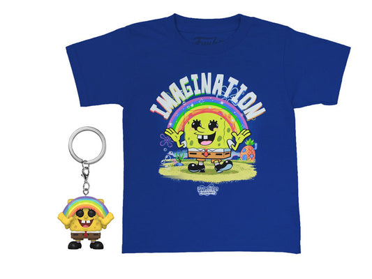 Pocket Pop! and Tee: SpongeBob SquarePants - SpongeBob (Rainbow) (Talla XS)
