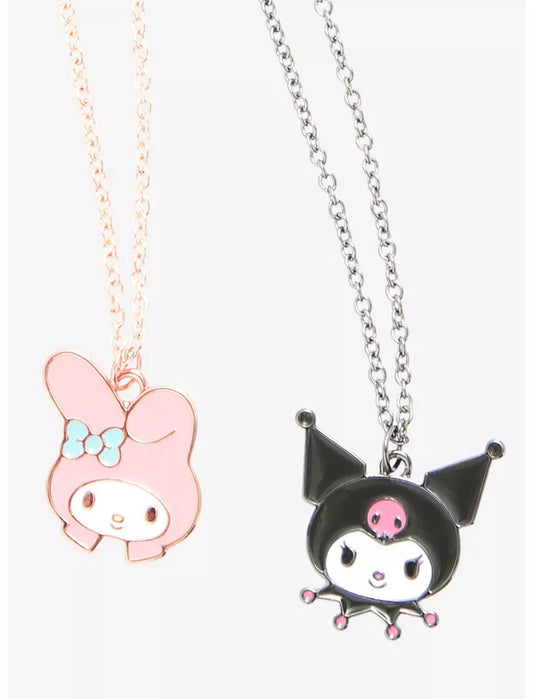 My Melody & Kuromi Best Friends Necklace Set