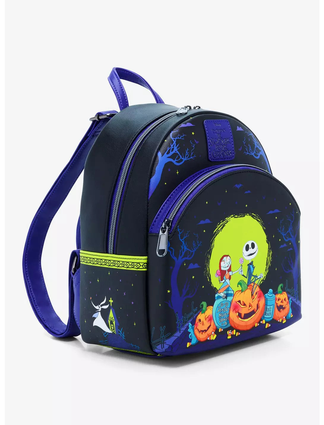 Loungefly The Nightmare Before Christmas Jack & Sally Pumpkins Mini Backpack