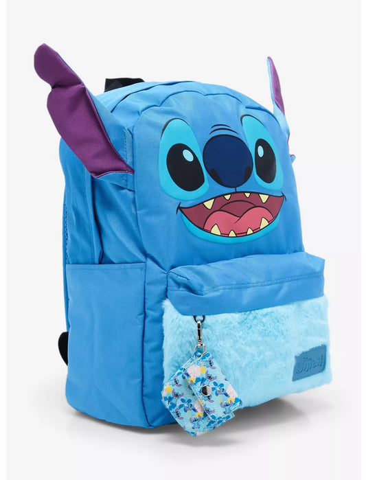 Disney Stitch Fuzzy Figural Backpack