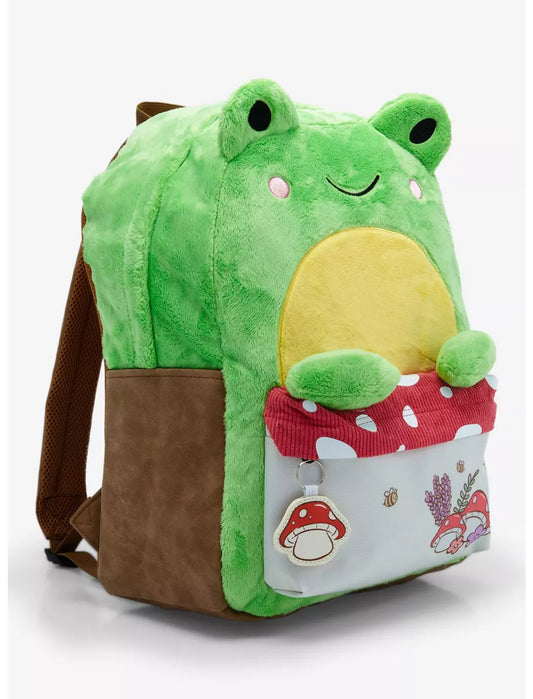 Frog Mushroom Fuzzy Figural Backpack