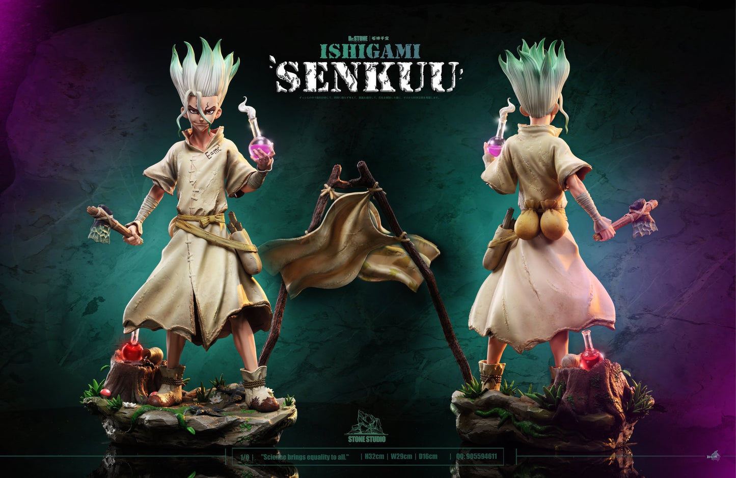 Dr Stone Stone Studio Senku Ishigami Resin Statue