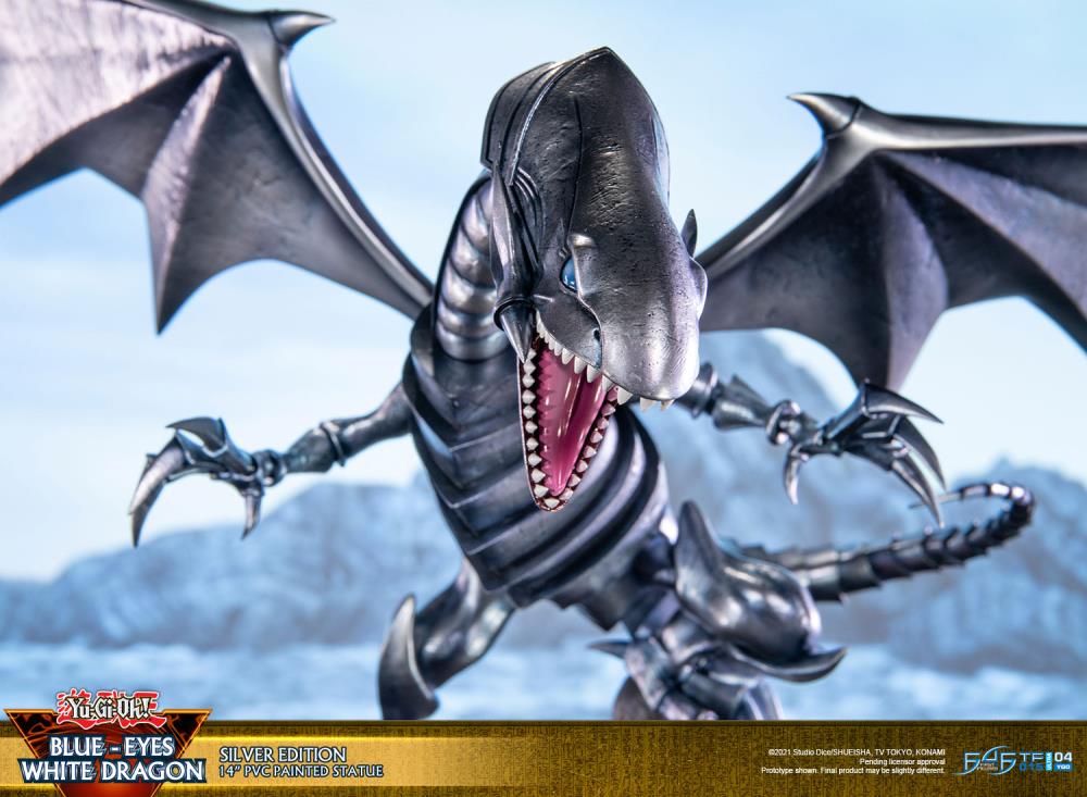 Yu-Gi-Oh! Blue-Eyes White Dragon (Silver Variant) Statue