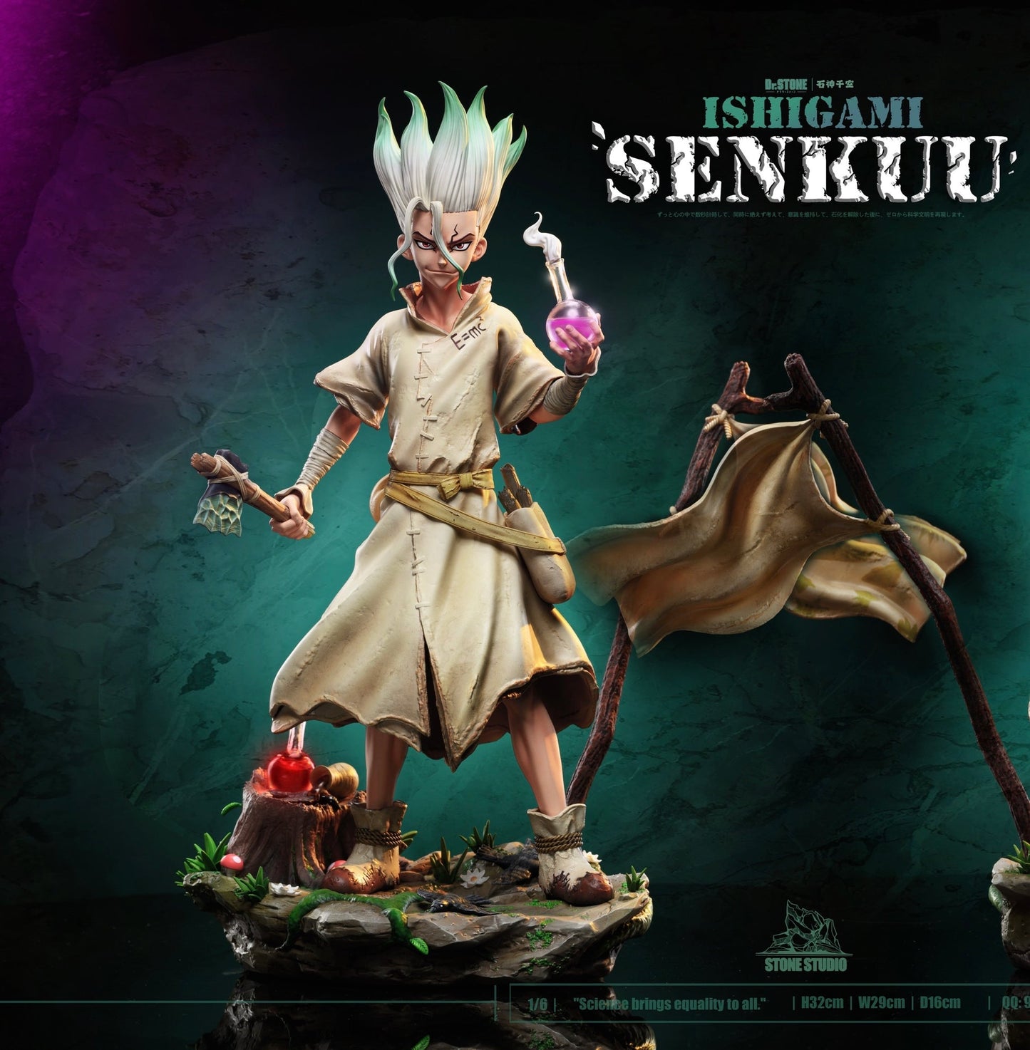 (PRE ORDEN) Dr Stone Stone Studio Senku Ishigami Resin Statue