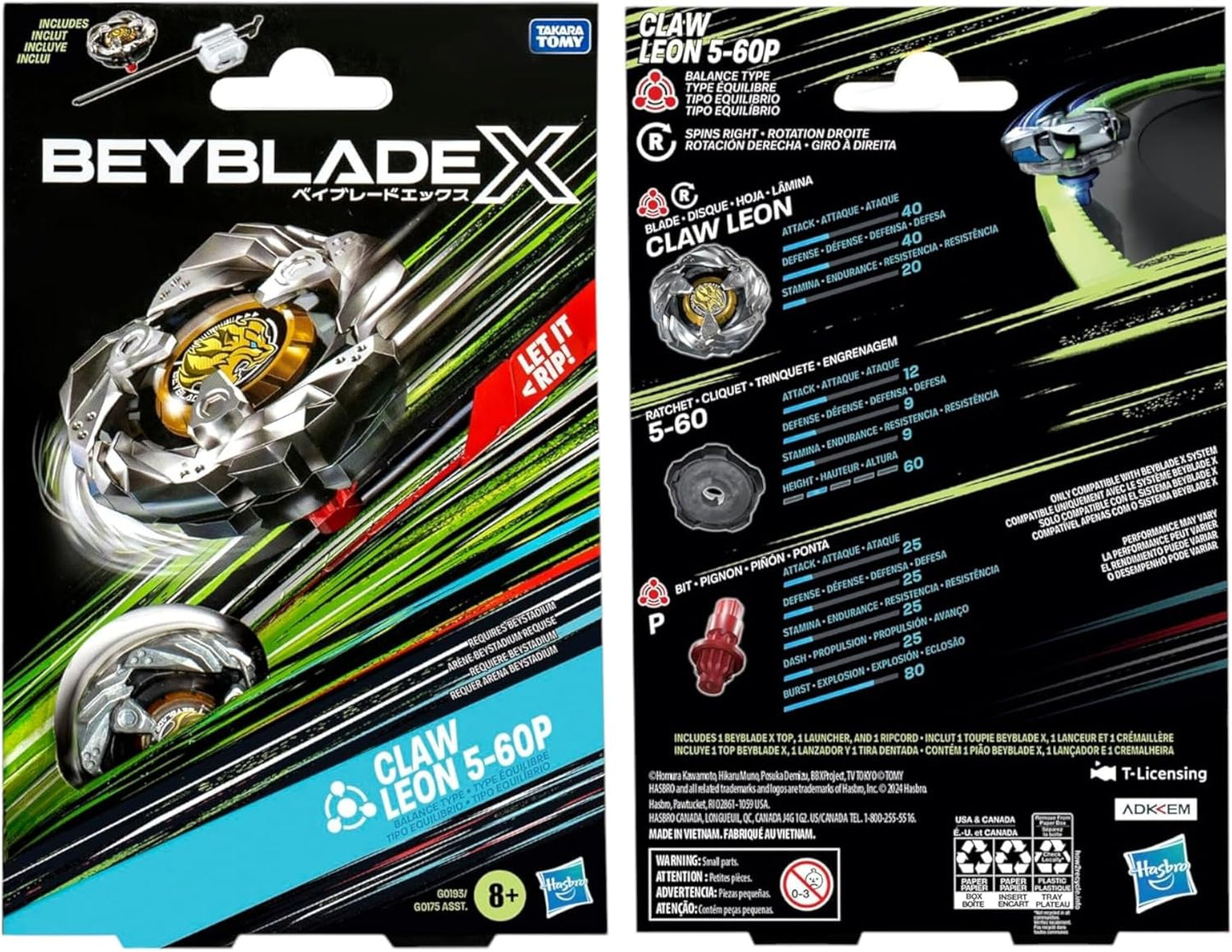 Beyblade X Claw Leon 5-60P Pack Set