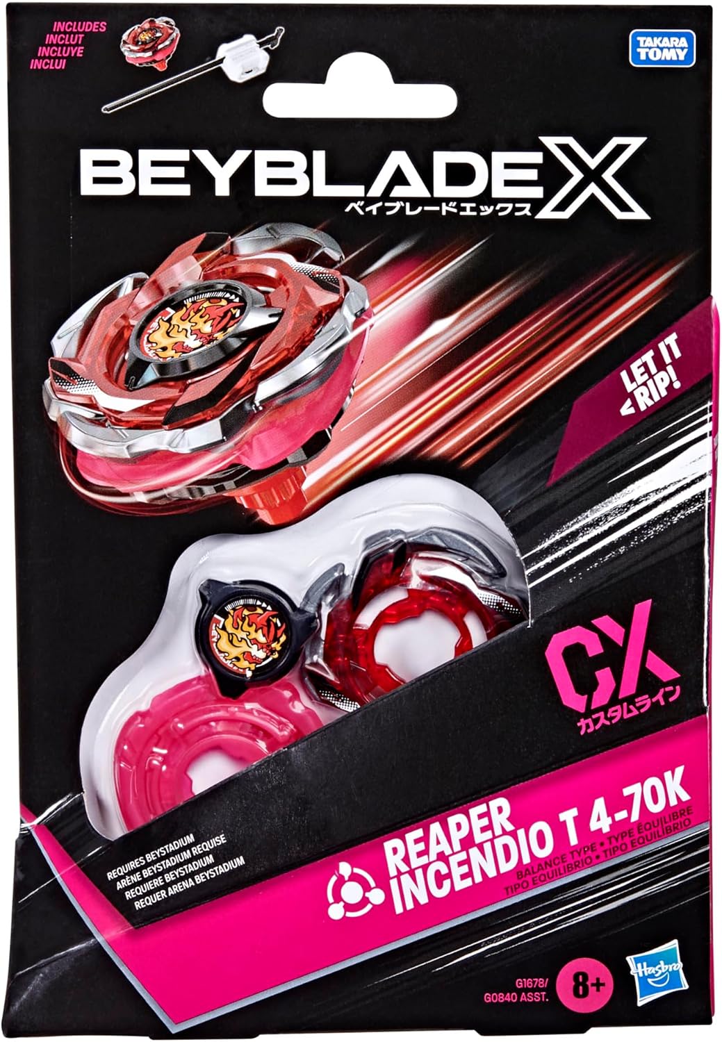 (PRE ORDEN) Beyblade X, Starter Pack Reaper Incendio T 4-70K CX