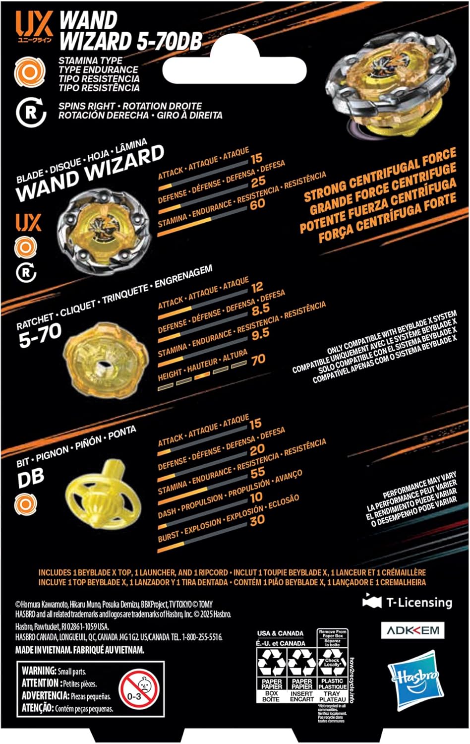 Beyblade X Wand Wizard 5-70DB UX Starter Pack