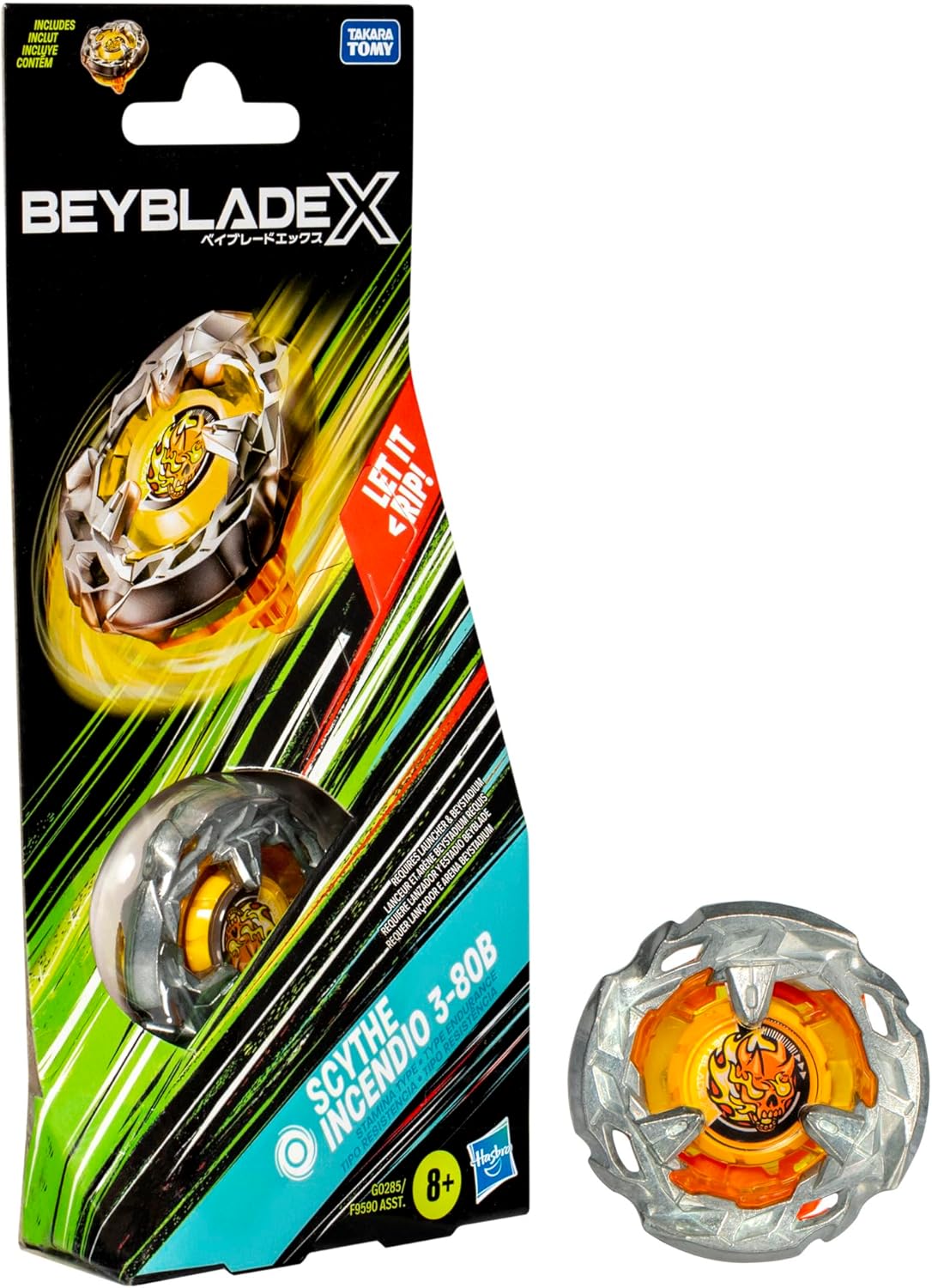 Beyblade X Scythe Incendio 3-80B Booster Pack Set