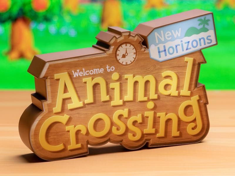 Rotulo decorativo con luz Animal Crossing