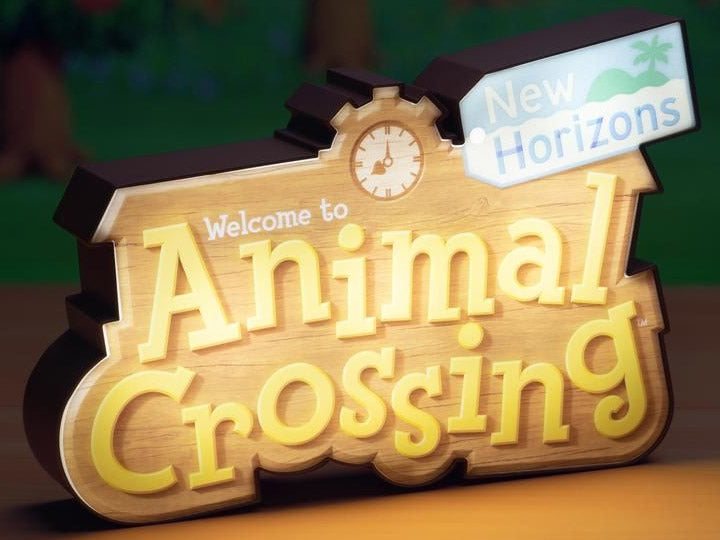 Rotulo decorativo con luz Animal Crossing