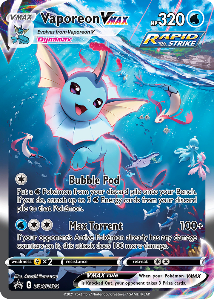 Vaporeon Vmax Carta Jumbo