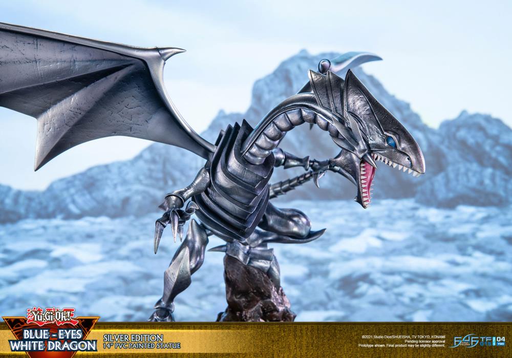 Yu-Gi-Oh! Blue-Eyes White Dragon (Silver Variant) Statue