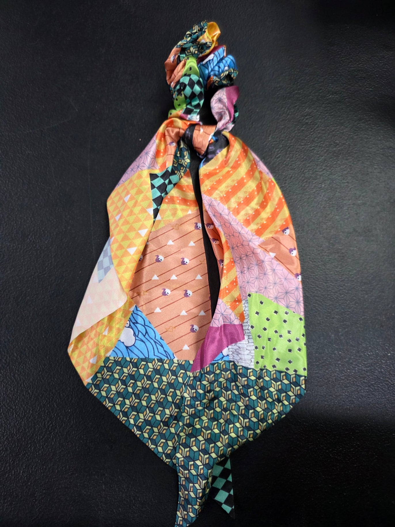 Scrunchies con lazo para cabello de Demon Slayer