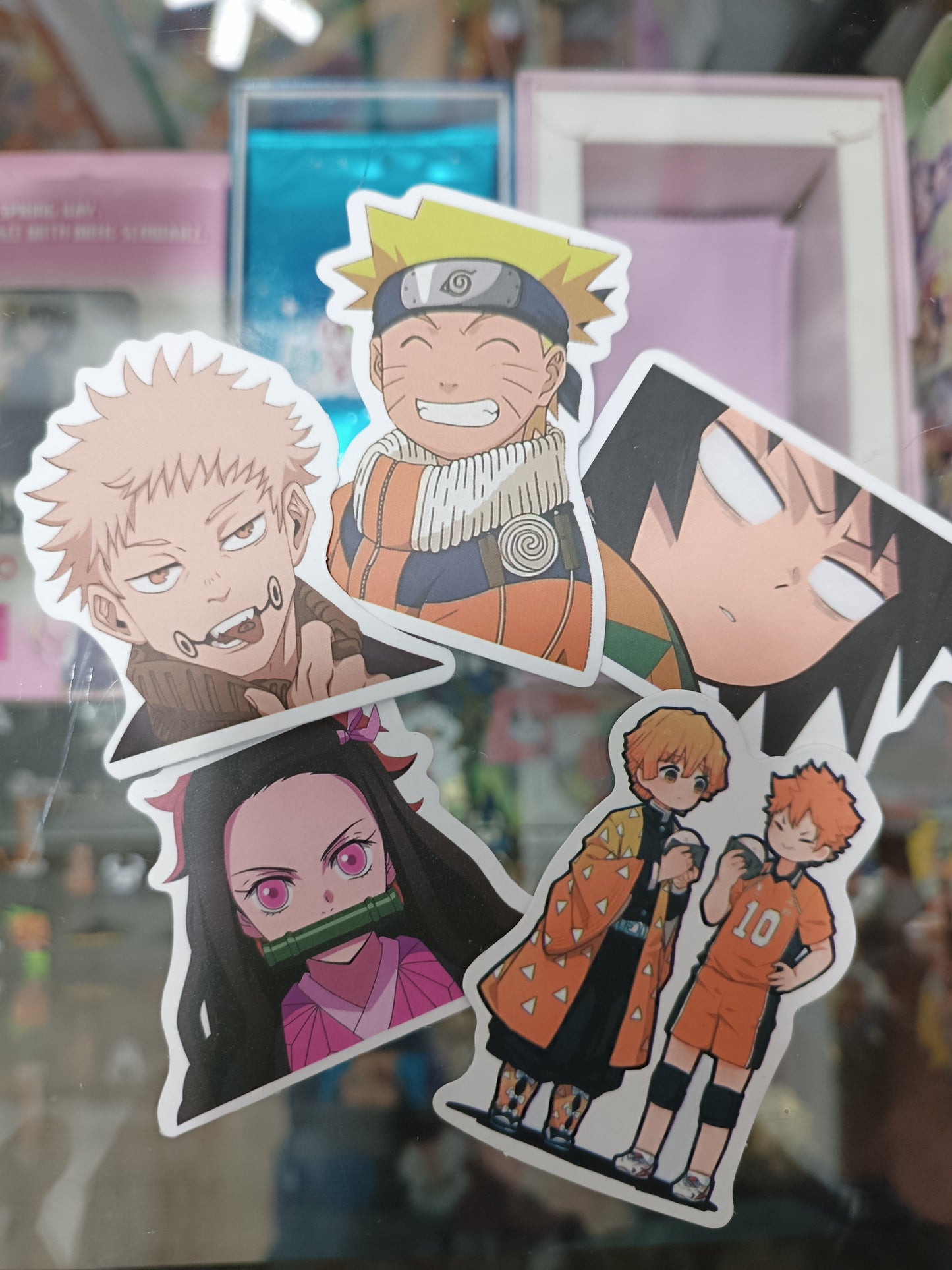 Paquete 5 Stickers Anime Aleatorios