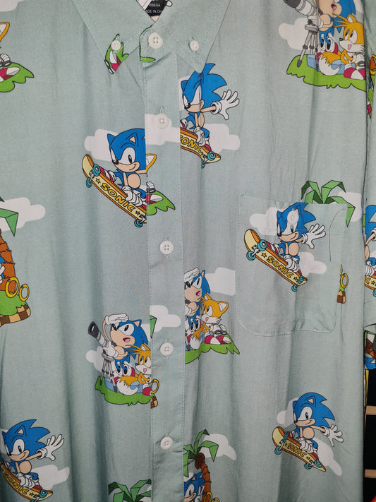 Camisa de botones Sonic talla M