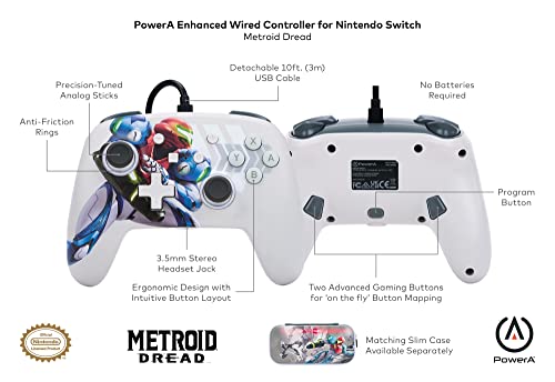 Control alambrico Samus - Metroid para Nintendo Switch