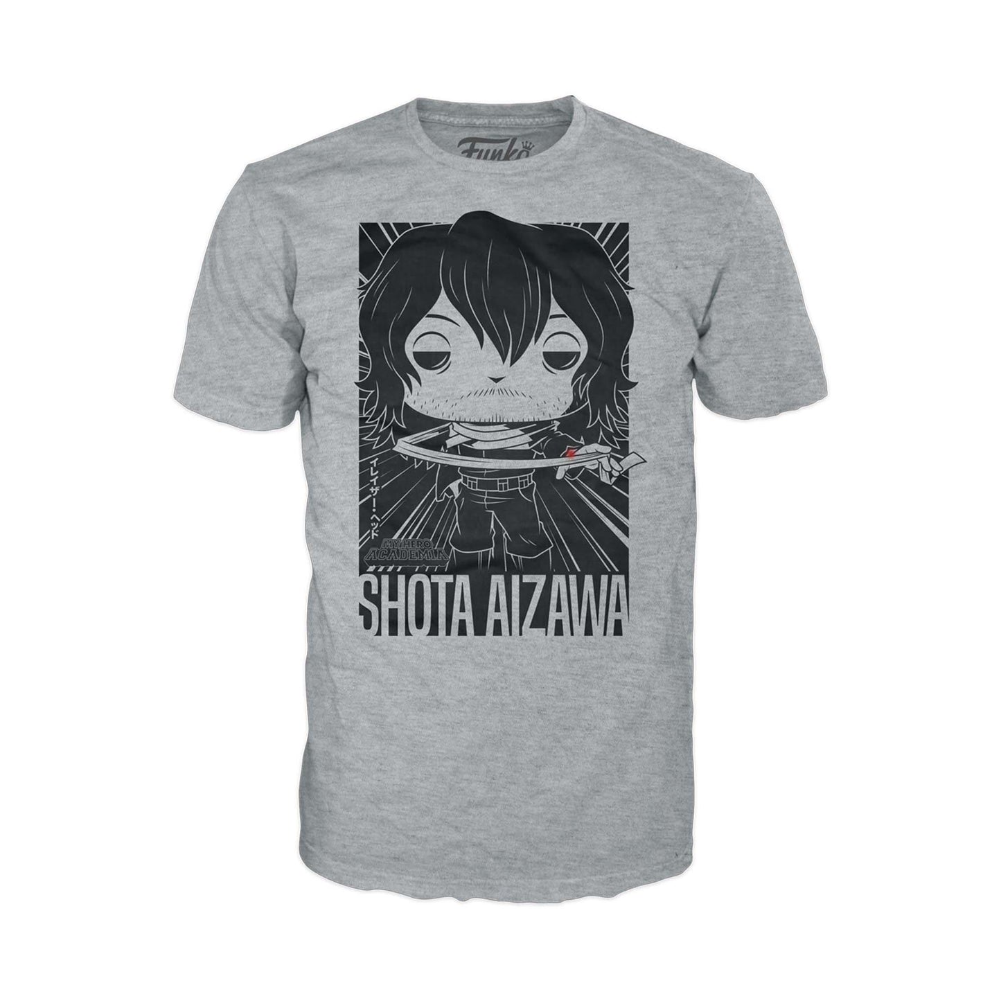 Funko POP! Tees My Hero Academia Shota Aizawa Pocket Vinyl Figure and Unisex T-Shirt