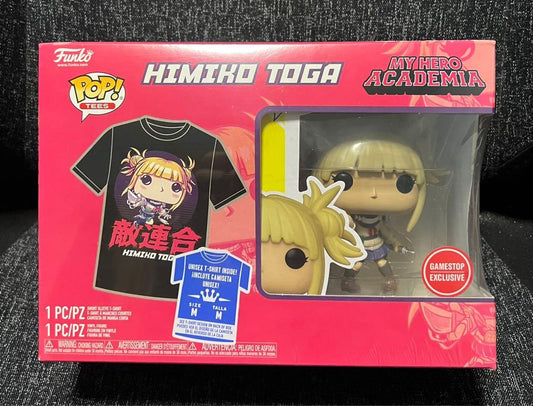 Funko POP! and Tee: My Hero Academia Himiko Unmasked Vinyl Figure and Mens T-Shirt GameStop Exclusive (Talla M)
