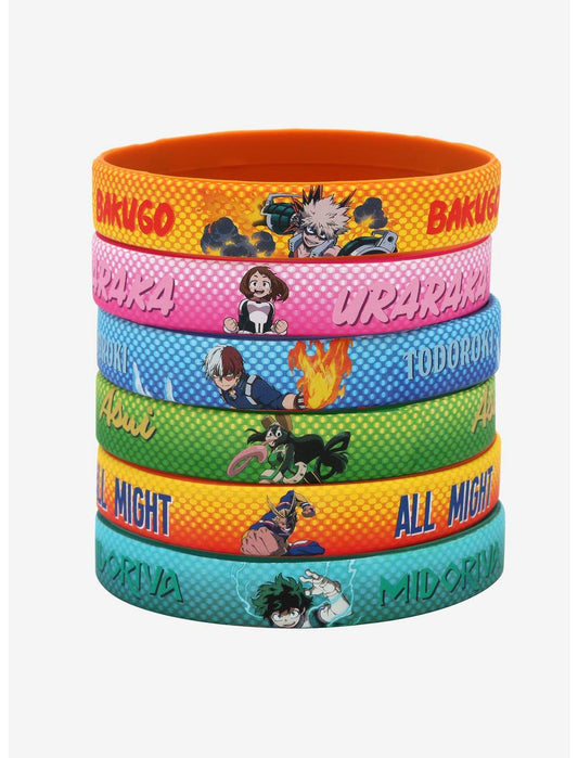 Set de pulseras de hule - My Hero Academia
