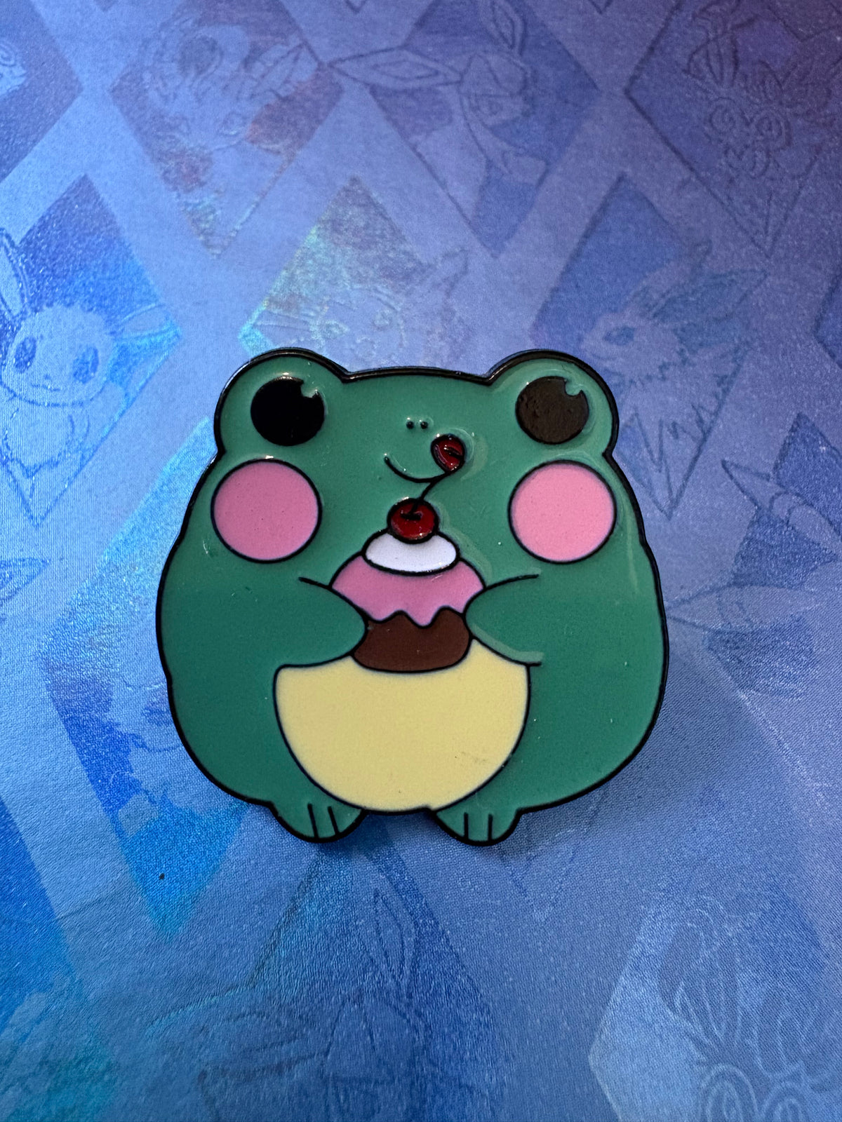 Pin metálico rana