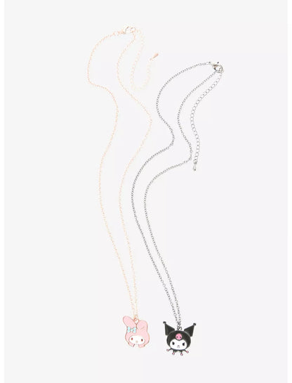 My Melody & Kuromi Best Friends Necklace Set