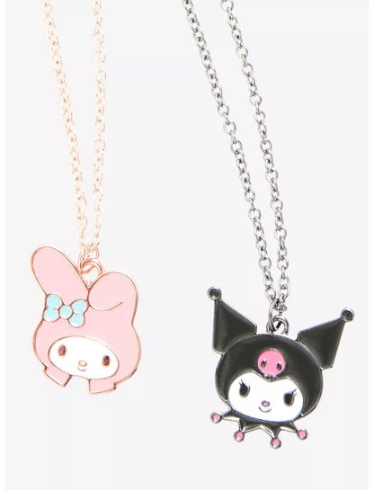 My Melody & Kuromi Best Friends Necklace Set