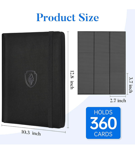 Premium binder para 360 cartas negro