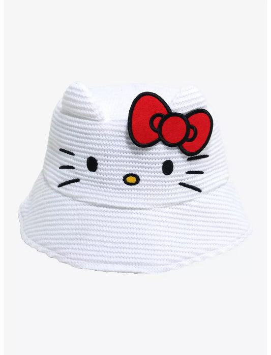 Hello Kitty Face 3D Ear Knit Bucket Hat