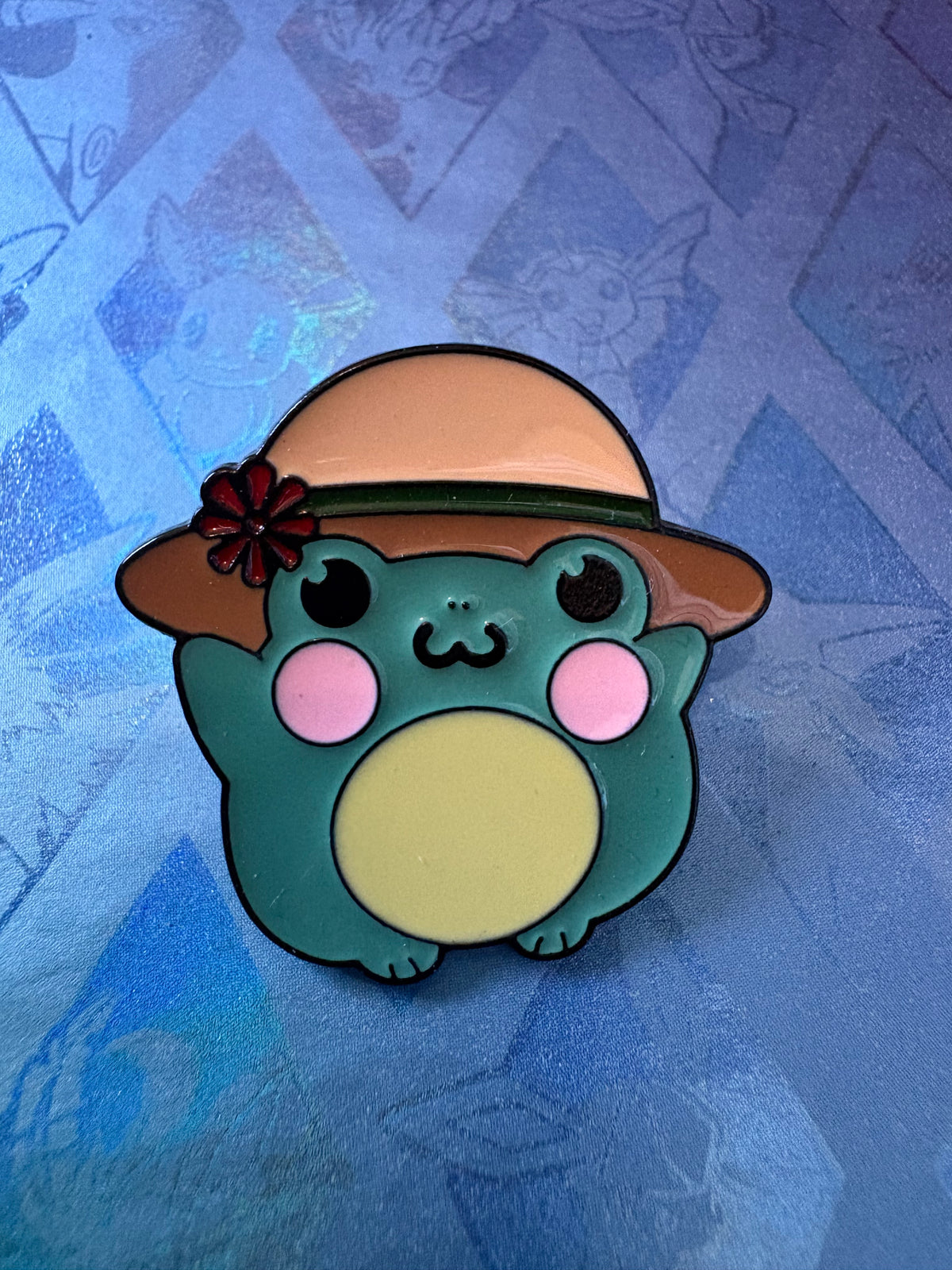 Pin metálico rana