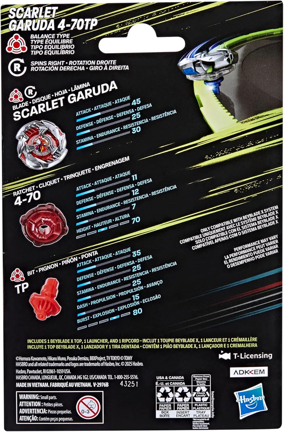 Beyblade X Scarlet Garuda 4-70TP BX