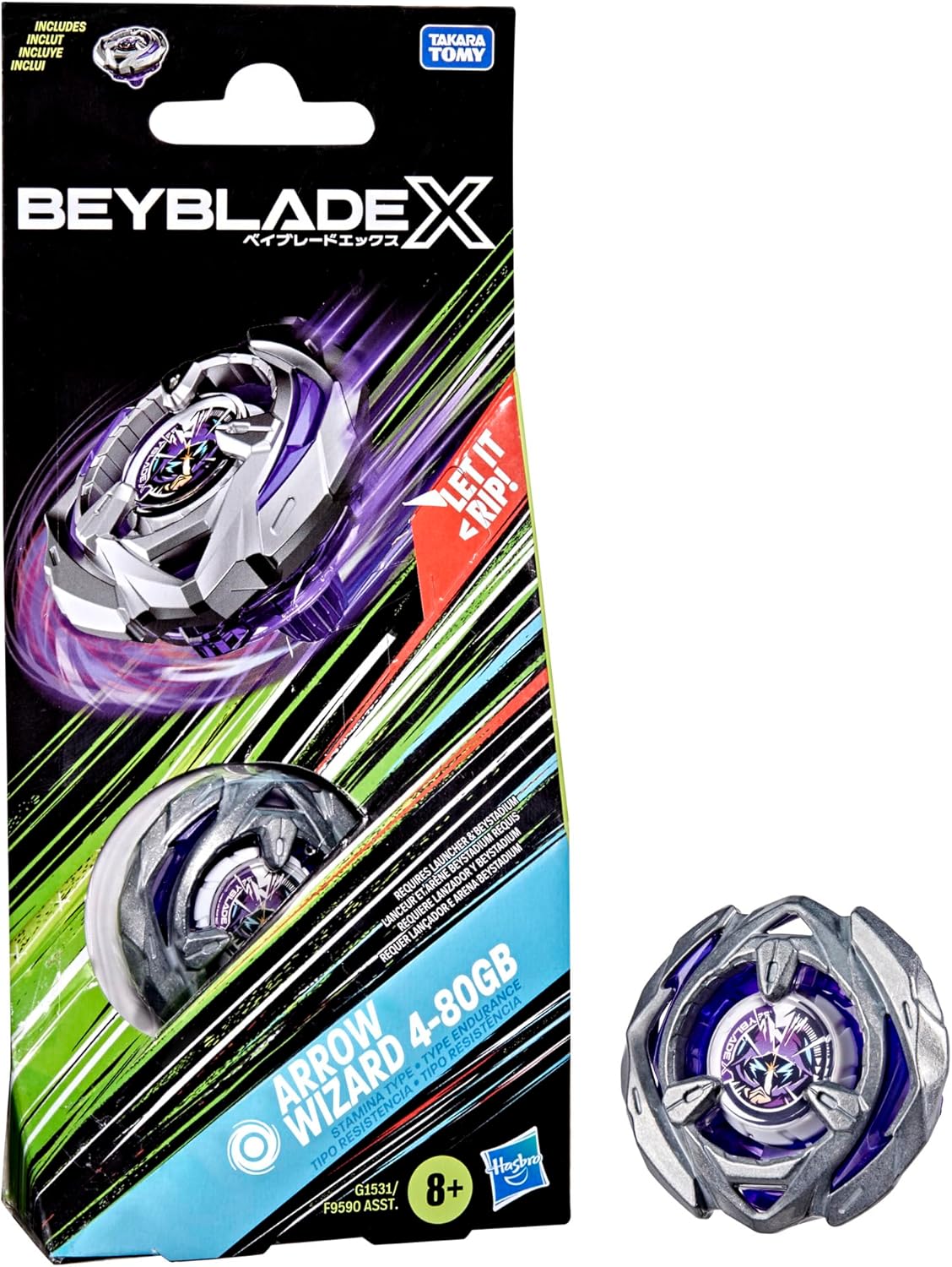 Beyblade X Arrow Wizard Paquete de Refuerzo 4-80GB