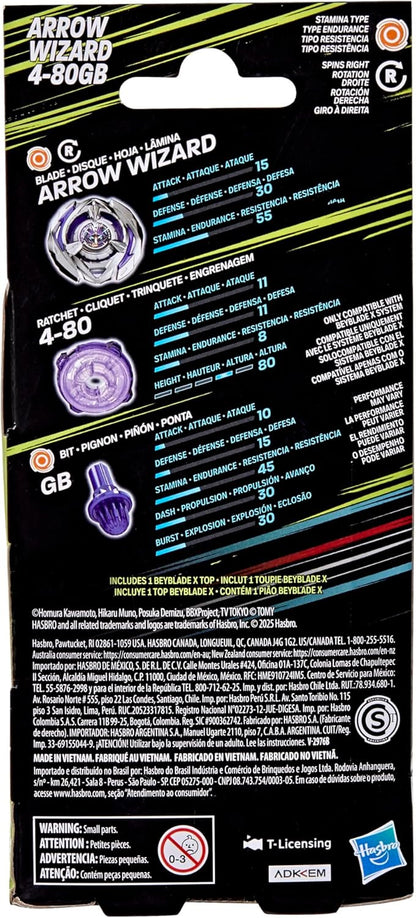 Beyblade X Arrow Wizard Paquete de Refuerzo 4-80GB