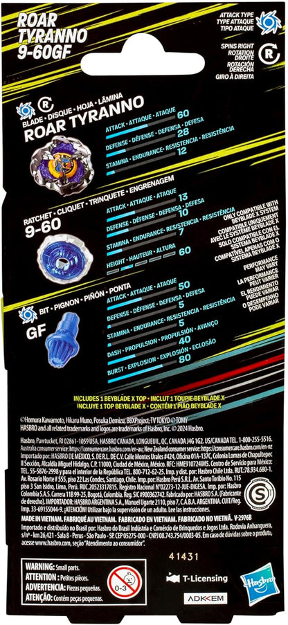 Beyblade X Roar Tyranno 9-60GF Booster Pack Set