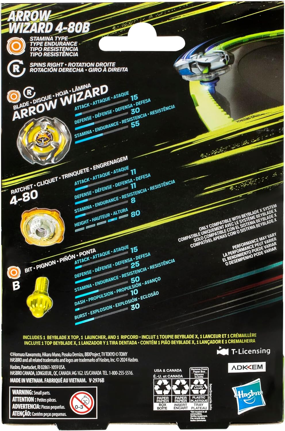 BEYBLADE X Arrow Wizard 4-80B