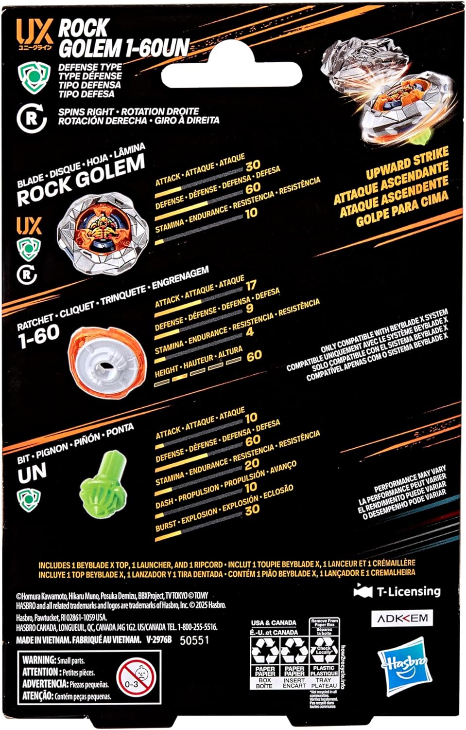 Beyblade X Rock Golem 1-60UN UX