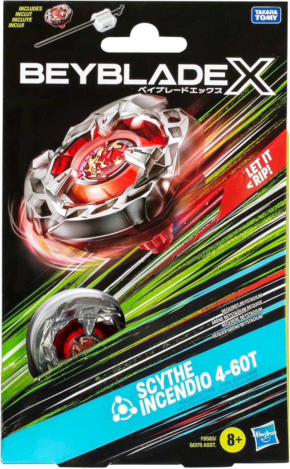 Beyblade X Scythe Incendio 4-60T Pack Set