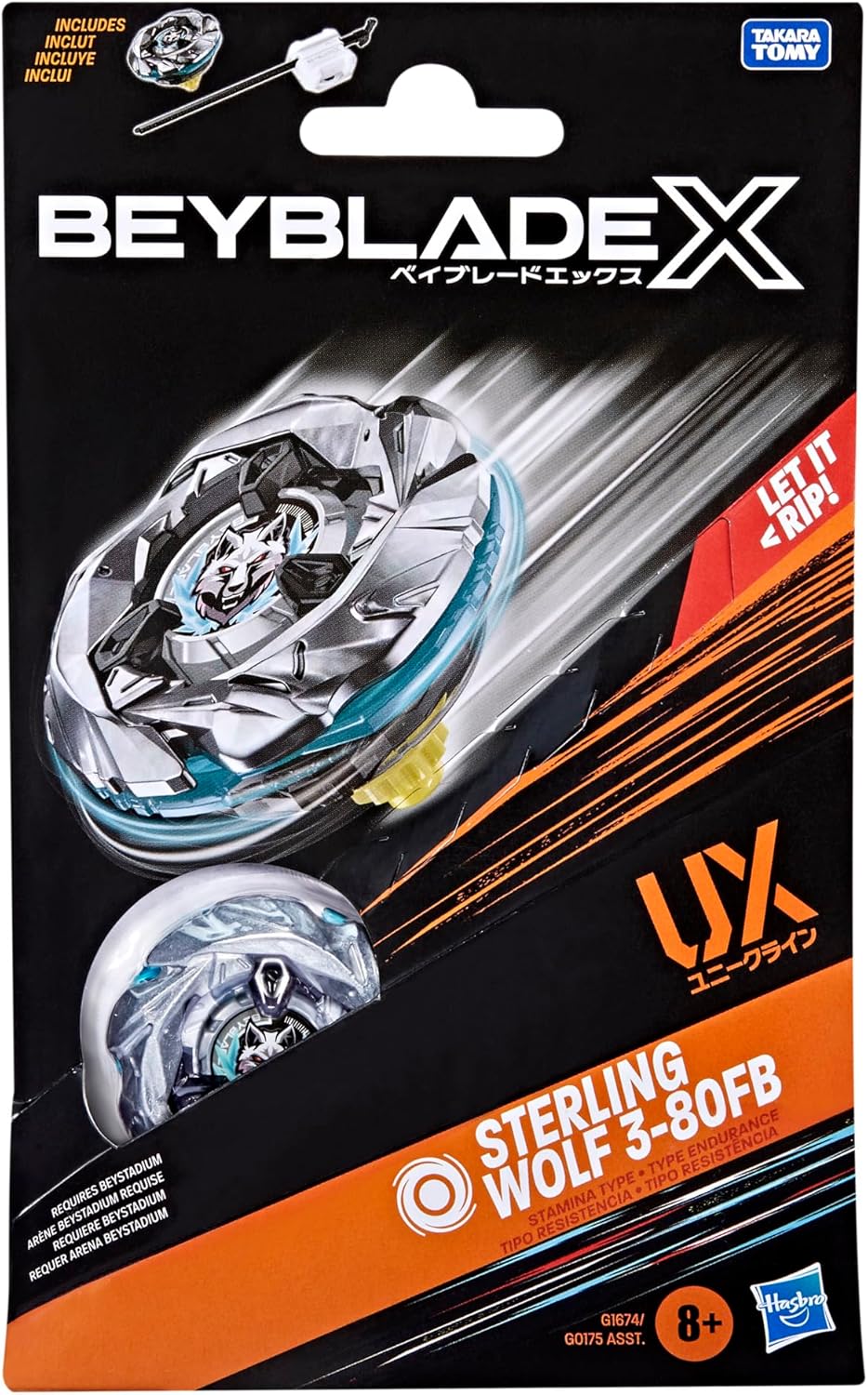BeyBlade X Sterling Wolf 3-80FB UX