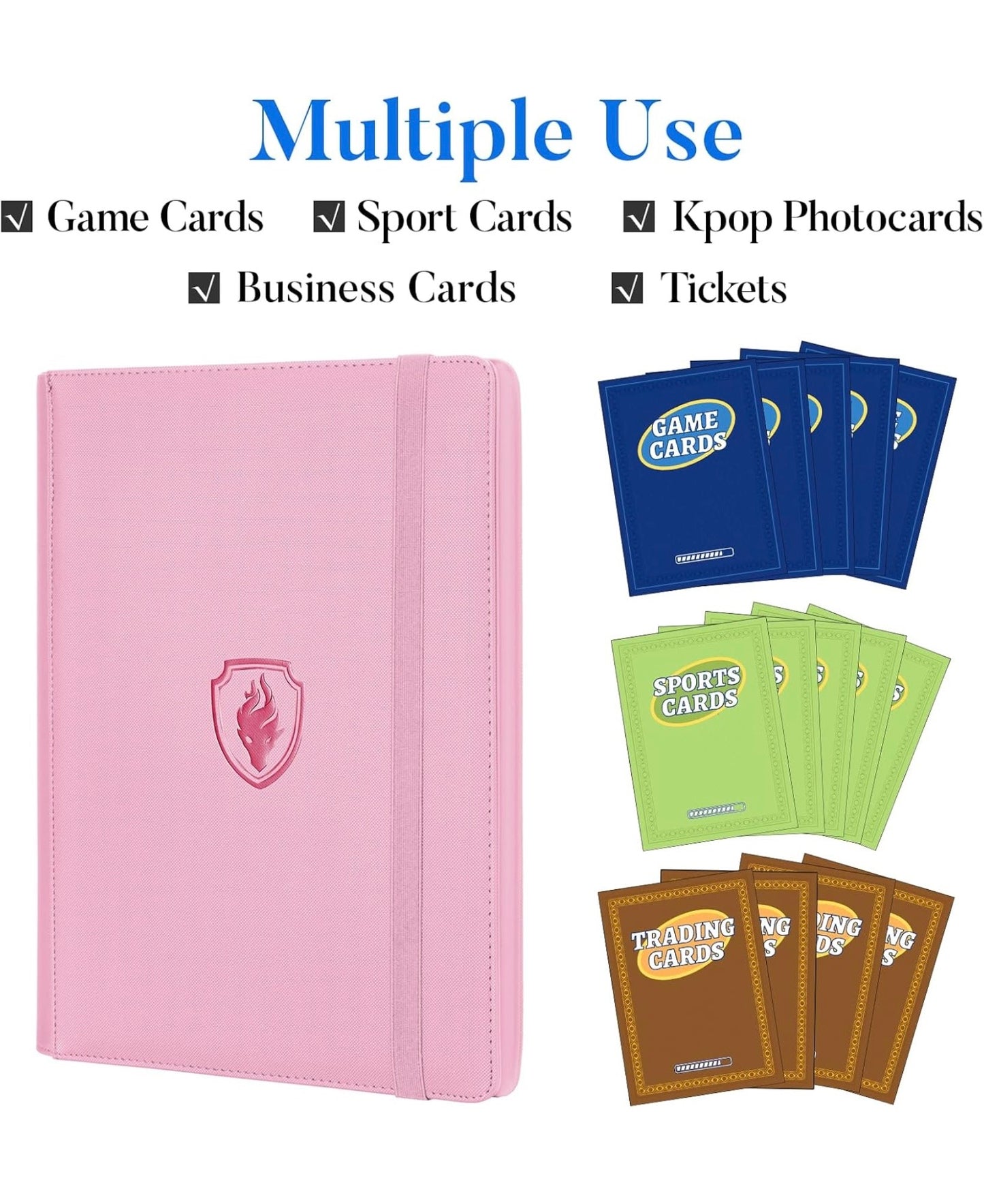 Premium binder para 360 cartas rosa