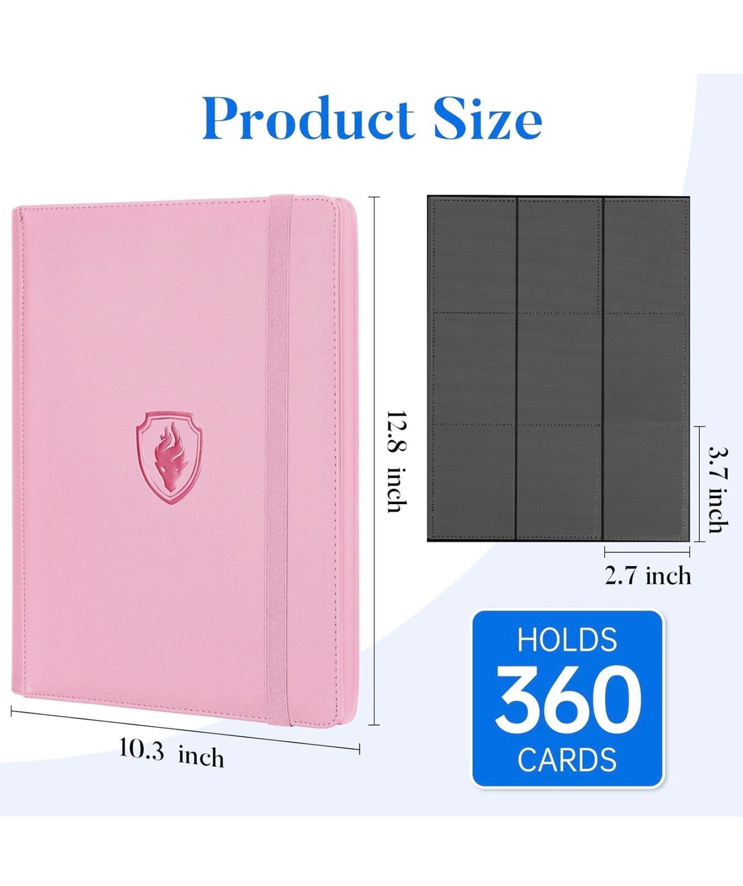 Premium binder para 360 cartas rosa