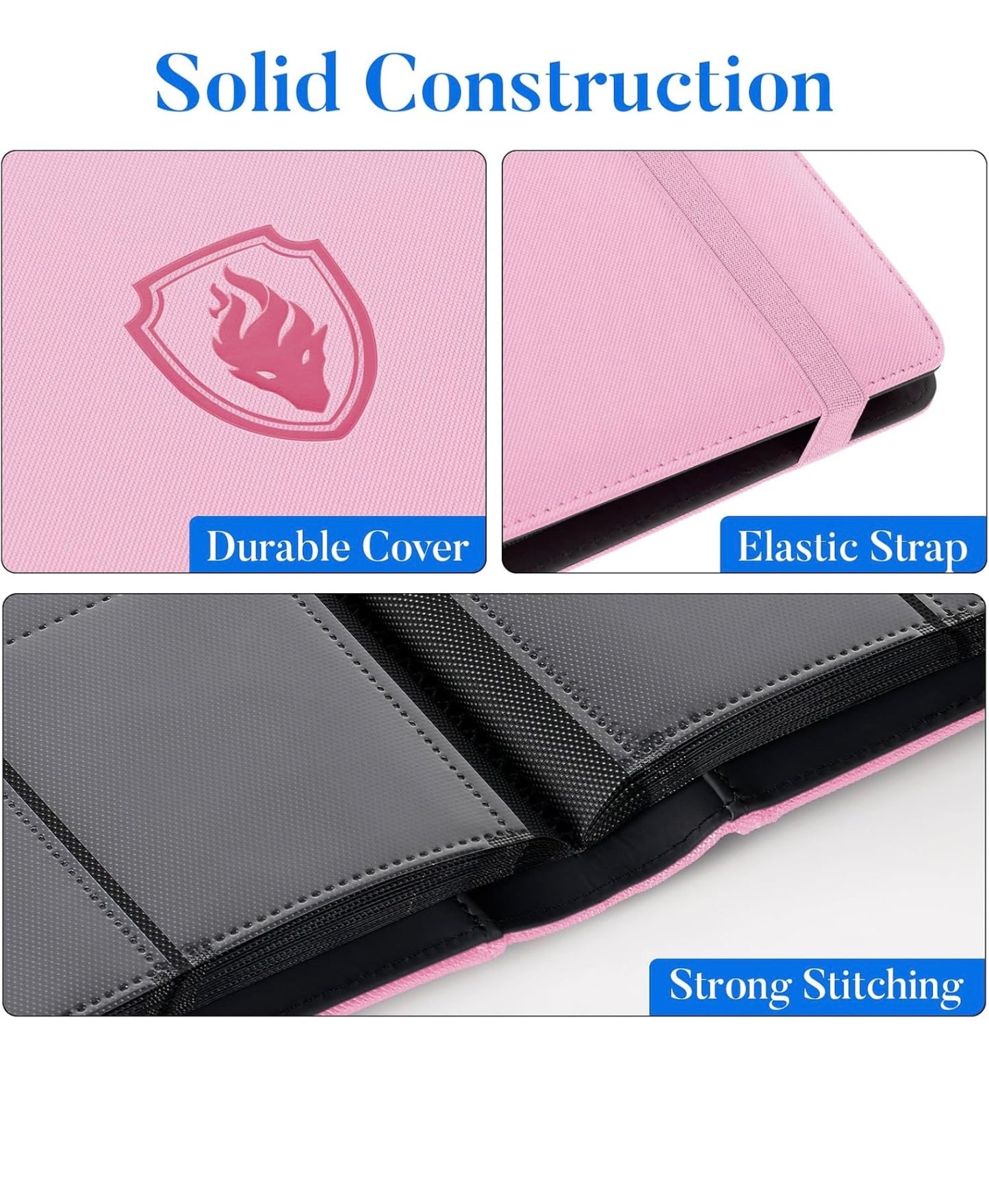 Premium binder para 360 cartas rosa