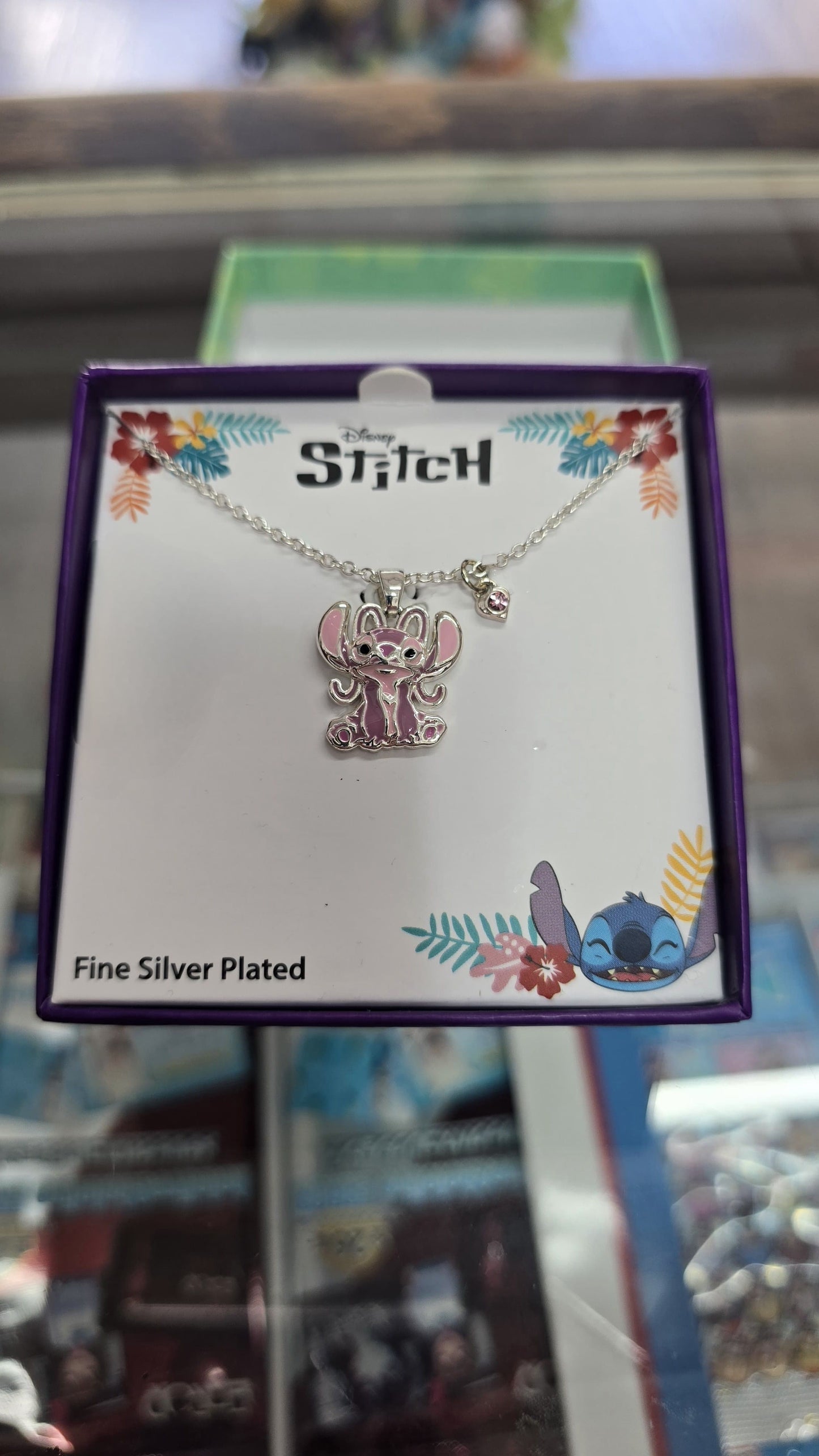 Collar Lilo y Stitch (Bañado en plata)