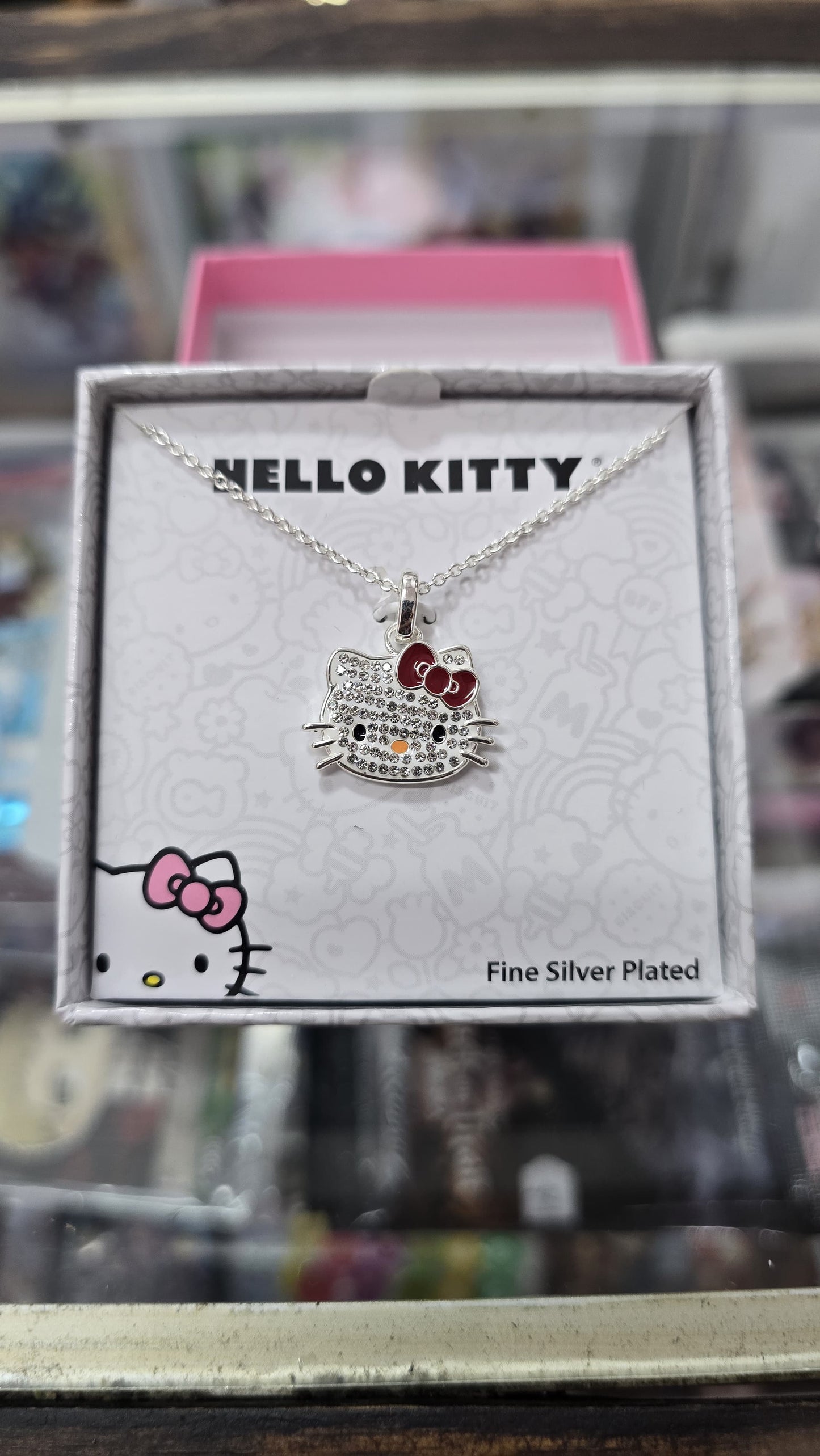 Collar Hello Kitty Sanrio (Bañado en plata)