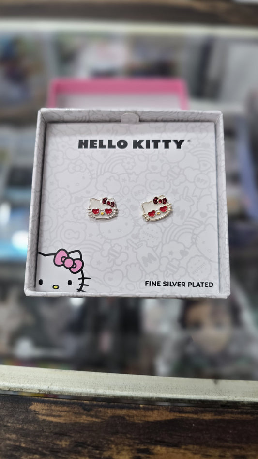 Aritos Hello Kitty Sanrio (Bañado en plata)