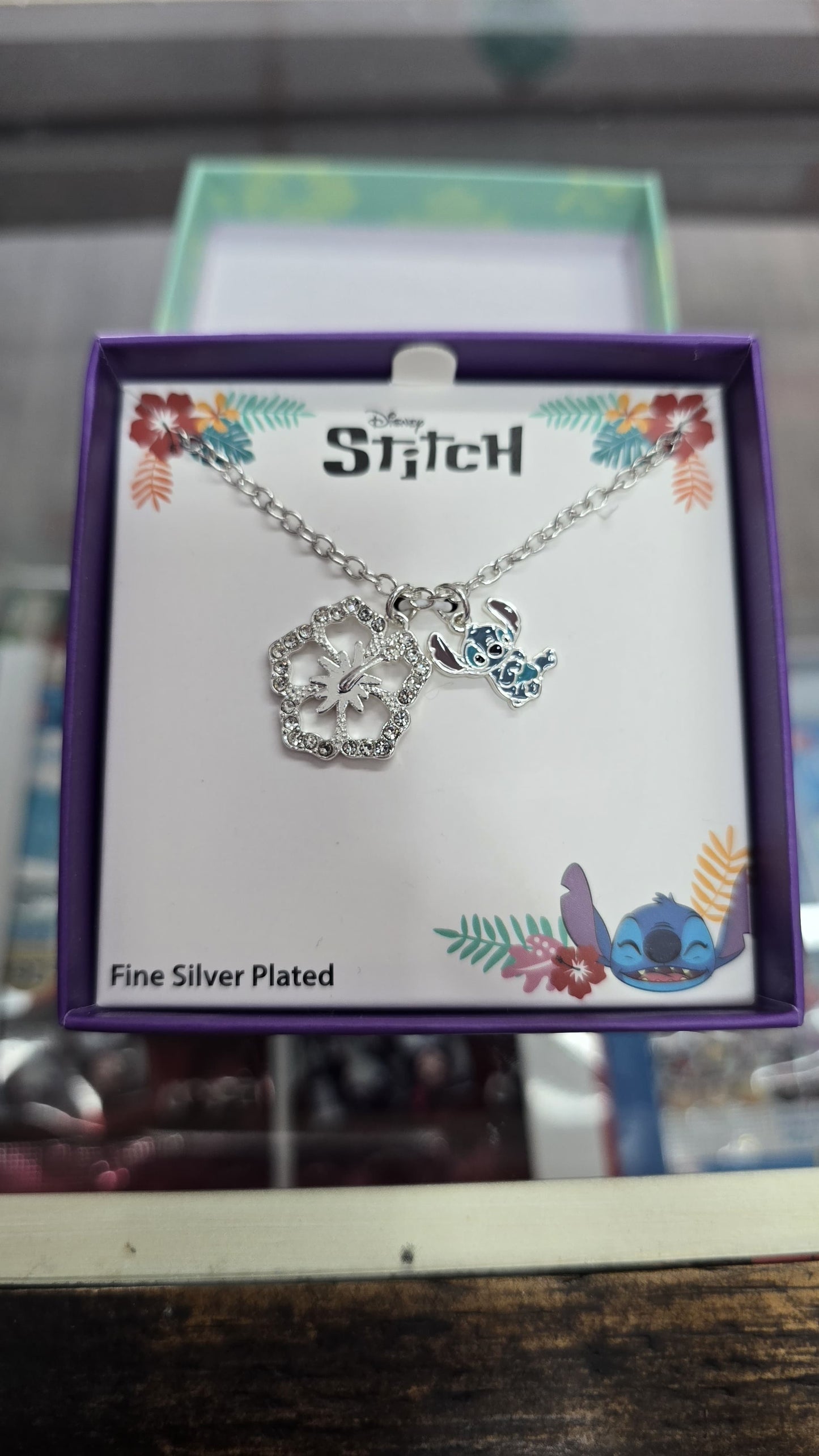 Collar Lilo y Stitch (Bañado en plata)