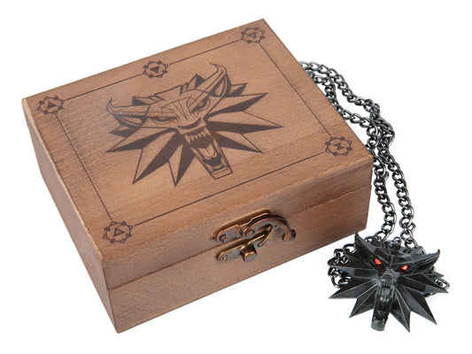 The Witcher 3: Wild Hunt Light-Up Medallion in Wooden Box