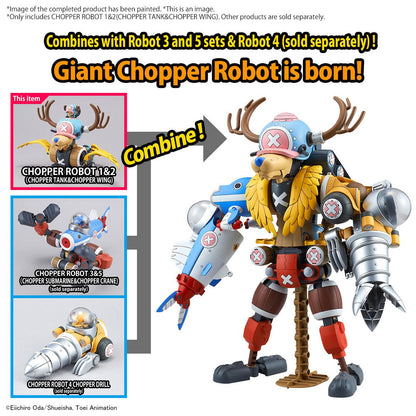 One Piece Chopper Tank Robot 1 and Chopper Wing Robot 2 Model Kit
