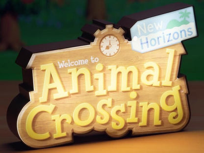 Rotulo decorativo con luz Animal Crossing