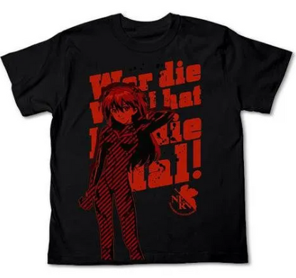 Official Rebuild Of Evangelion Asuka T-shirt Black (XL)