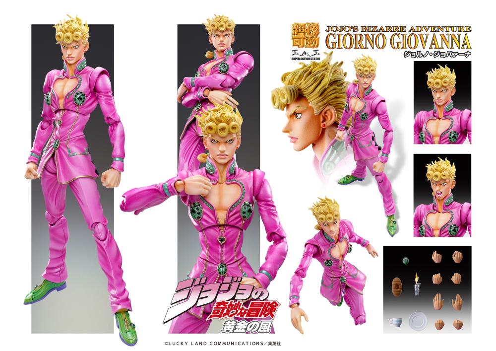 JoJo's Bizarre Adventure: Golden Wind Super Action Statue Giorno Giovanna (Caja Abierta)