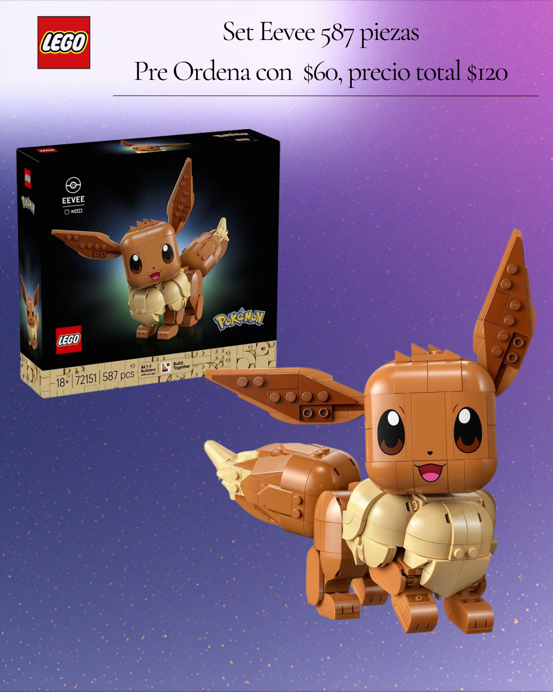 (PRE ORDEN) Pokemon Lego - Eevee